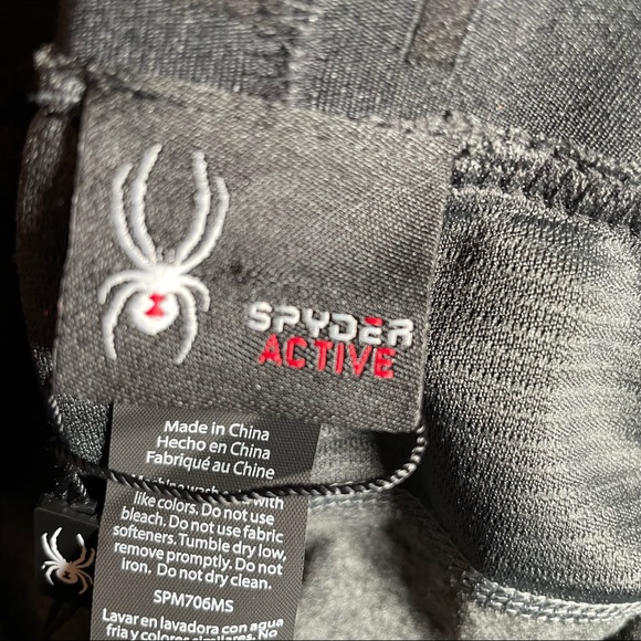 Spyder Mens Baselayer Active ProWeb Charcoal Gray Stretch Pants Tights Size L - Picture 4 of 8